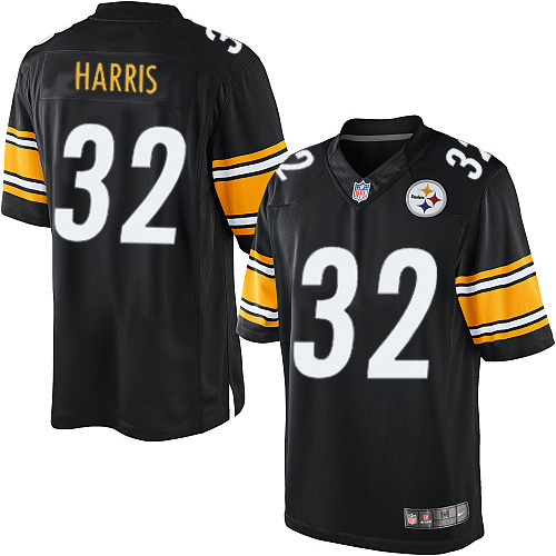 Men's Limited Franco Harris Nike Jersey Black Home - #32 NFL Pittsburgh Steelers